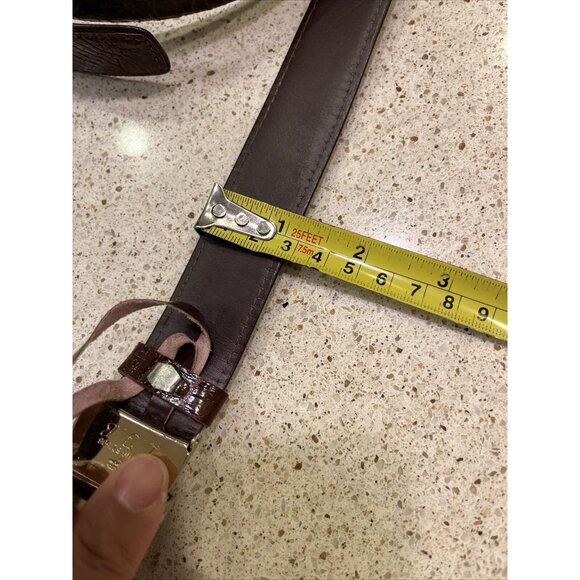 L.F.B Genuine crocodile Luxury Reptile Belt Leather Men's Belt Sz 36-40 - Picture 10 of 16
